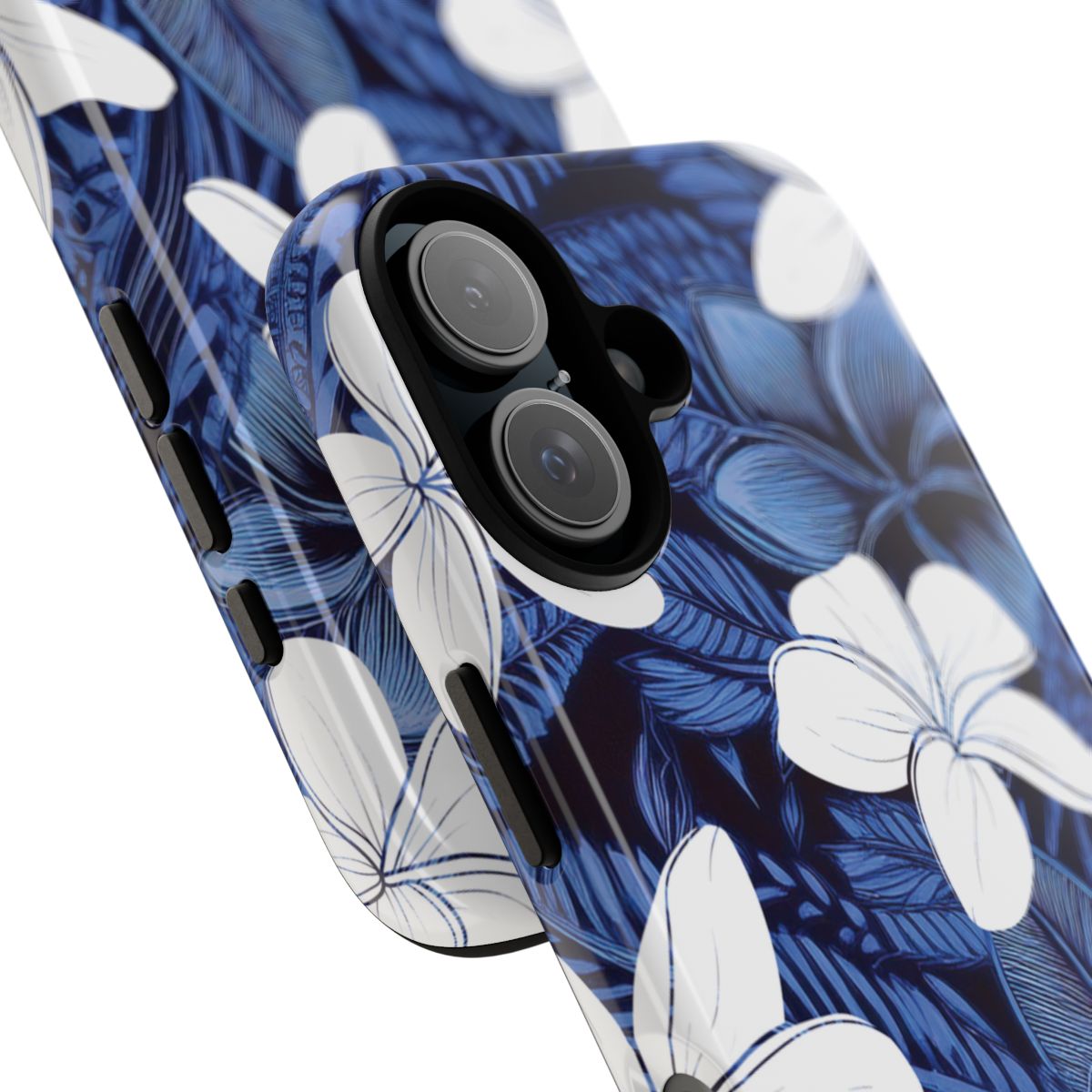Eternal Blue Plumeria Personalized Tough Case for iPhone Phone Case The Local Banyan