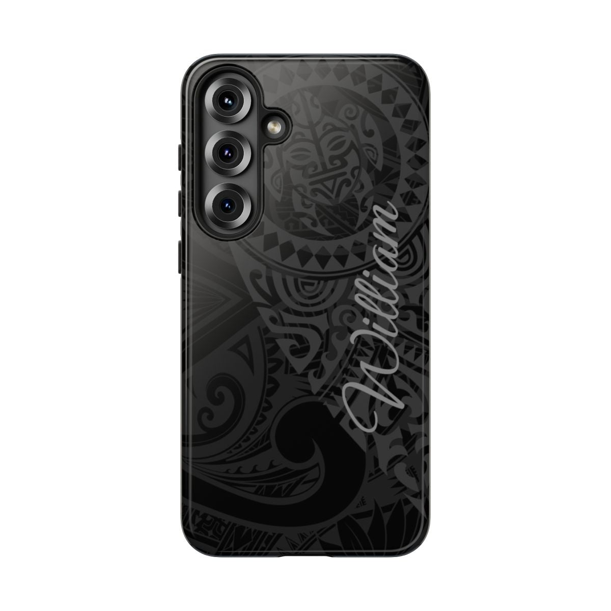 Tribal Guardian Personalized Tough Case for Samsung Galaxy - Script Font Phone Case The Local Banyan Samsung Galaxy S25 Plus Glossy