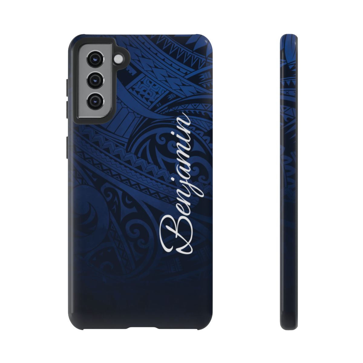 Midnight Essence Personalized Tough Case for Samsung Galaxy - Script Font Phone Case The Local Banyan Samsung Galaxy S21 Plus Glossy