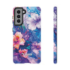 Aloha Wai Personalized Tough Samsung Galaxy Case Side View - Dual Layer Drop Protection Hawaiian Phone Case - The Local Banyan