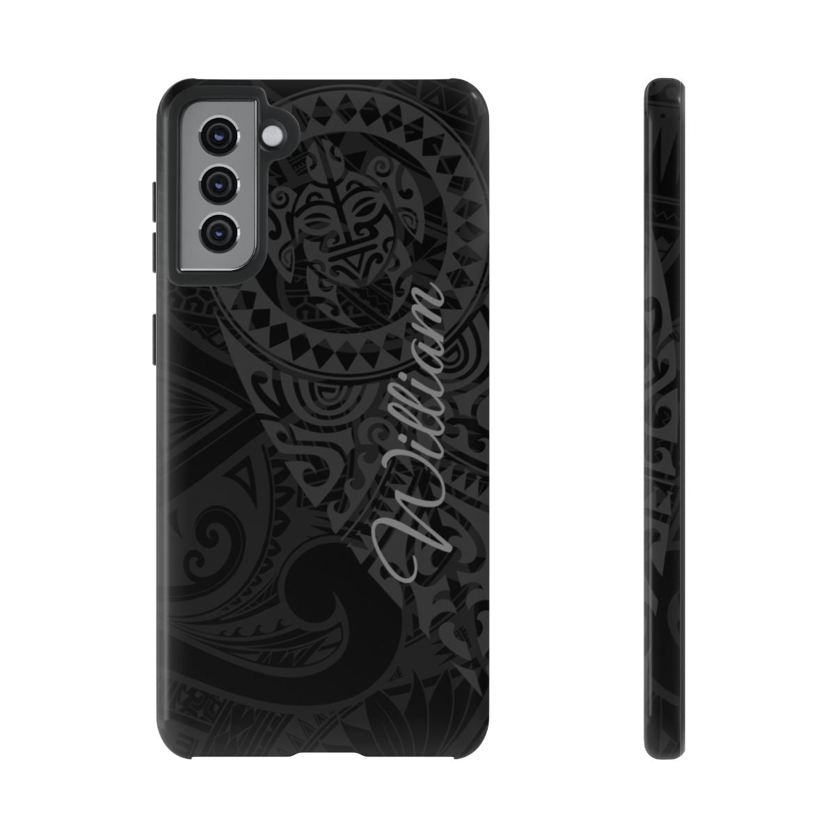 Tribal Guardian Personalized Tough Case for Samsung Galaxy - Script Font Phone Case The Local Banyan Samsung Galaxy S21 Plus Glossy