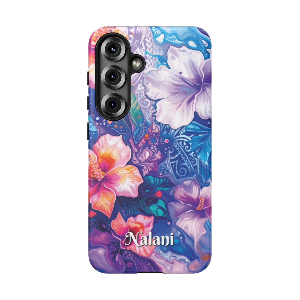 Aloha Wai Personalized Tough Samsung Galaxy Case Side View - Dual Layer Drop Protection Hawaiian Phone Case - The Local Banyan
