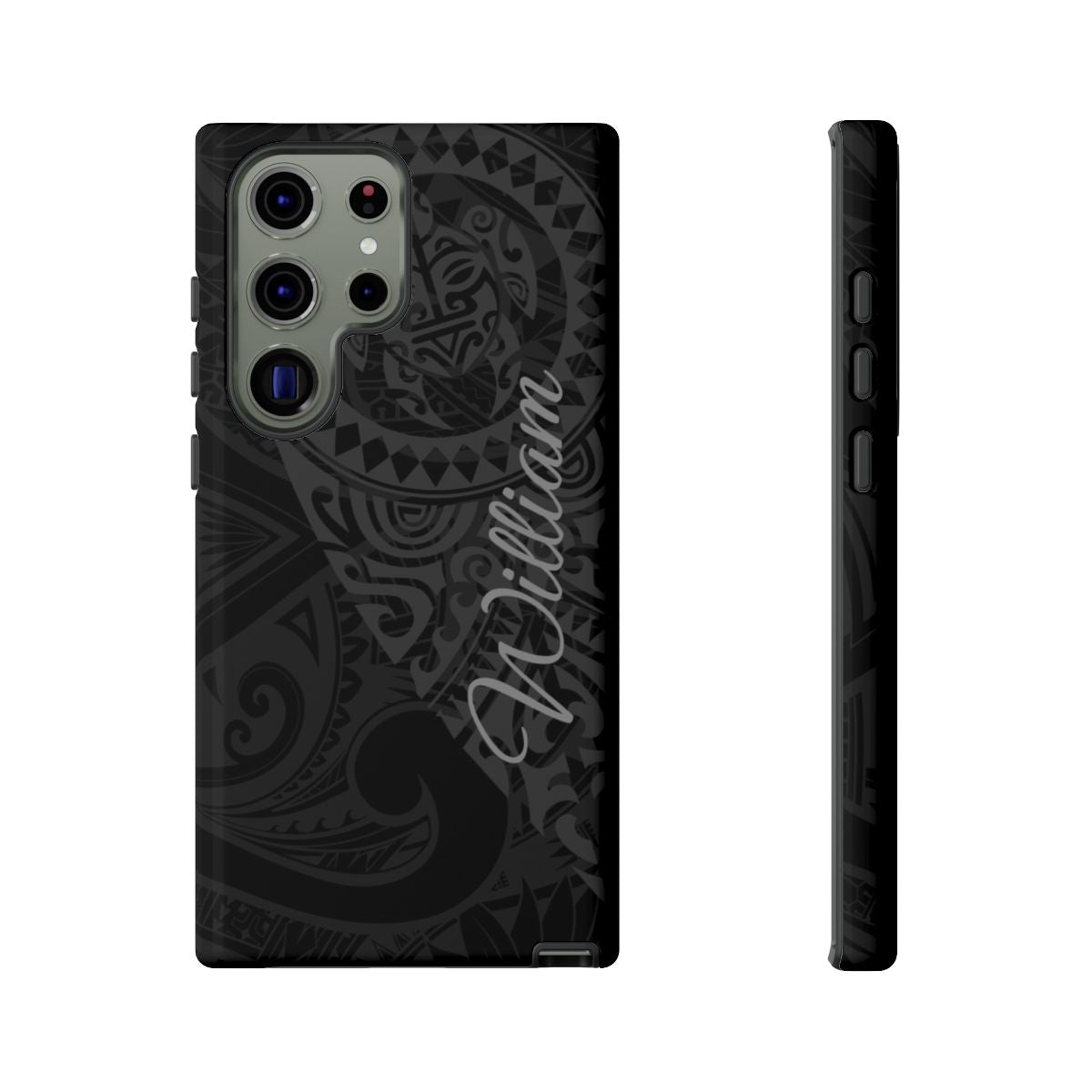 Tribal Guardian Personalized Tough Case for Samsung Galaxy - Script Font Phone Case The Local Banyan Samsung Galaxy S23 Ultra Glossy