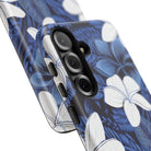 Eternal Blue Plumeria Personalized Tough Case for Samsung Galaxy Phone Case The Local Banyan