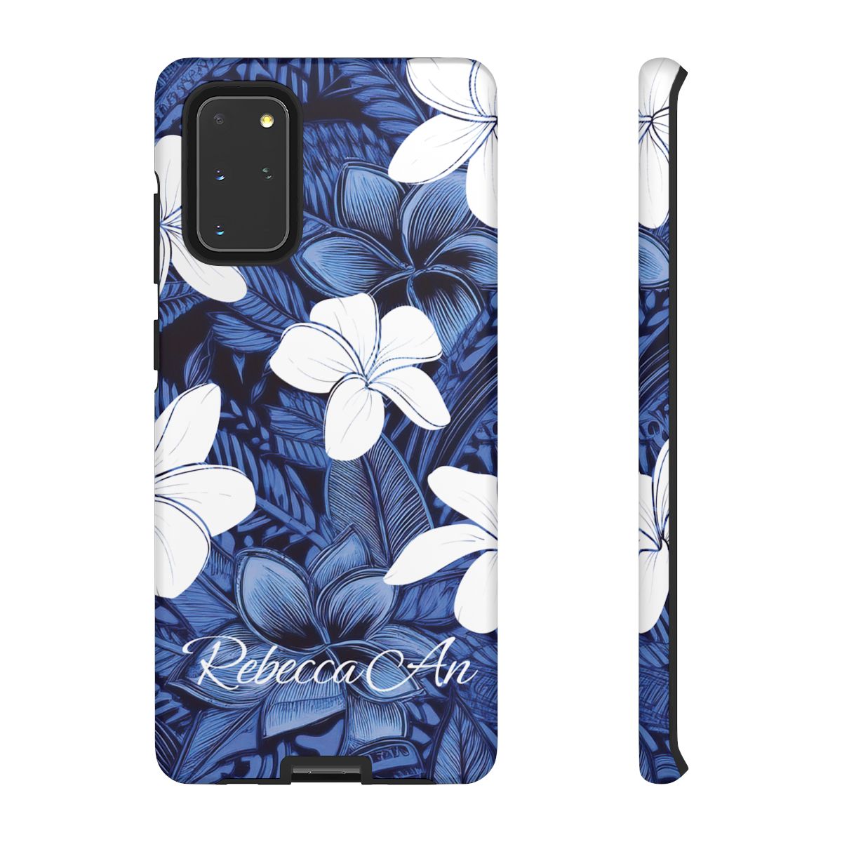 Eternal Blue Plumeria Personalized Tough Case for Samsung Galaxy Phone Case The Local Banyan Matte Samsung Galaxy S20+