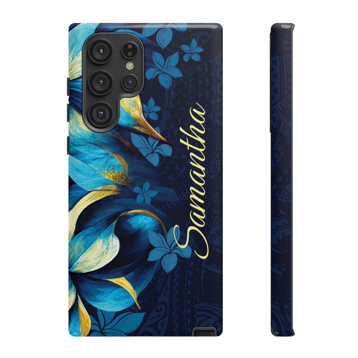 Pō Mahina Personalized Tough Case for Samsung Galaxy - Script Font Phone Case The Local Banyan Samsung Galaxy S22 Ultra Glossy