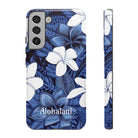 Eternal Blue Plumeria Personalized Tough Case for Samsung Galaxy Phone Case The Local Banyan Samsung Galaxy S22 Plus Glossy