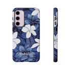 Eternal Blue Plumeria Personalized Tough Case for Samsung Galaxy Phone Case The Local Banyan Samsung Galaxy S23 Plus Glossy