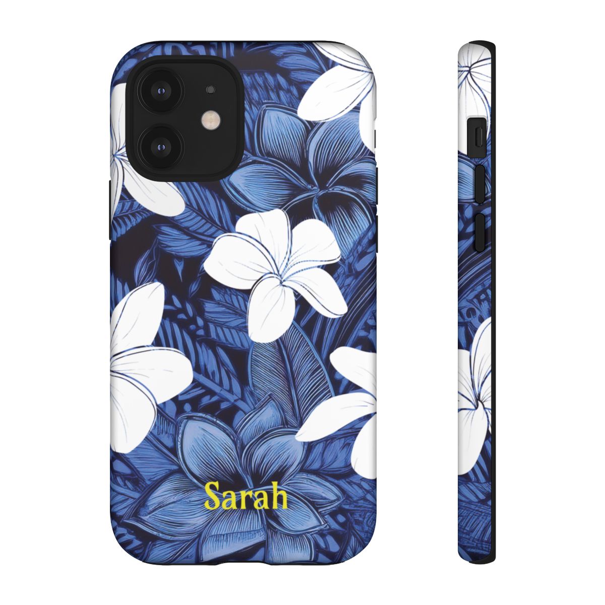 Eternal Blue Plumeria Personalized Tough Case for iPhone Phone Case The Local Banyan