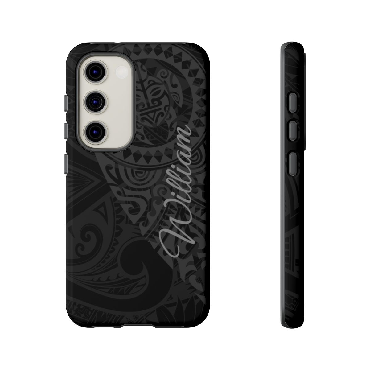 Tribal Guardian Personalized Tough Case for Samsung Galaxy - Script Font Phone Case The Local Banyan Samsung Galaxy S23 Glossy