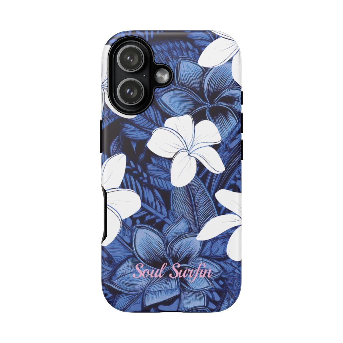 Eternal Blue Plumeria Personalized Tough Case for iPhone Phone Case The Local Banyan