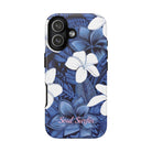 Eternal Blue Plumeria Personalized Tough Case for iPhone Phone Case The Local Banyan