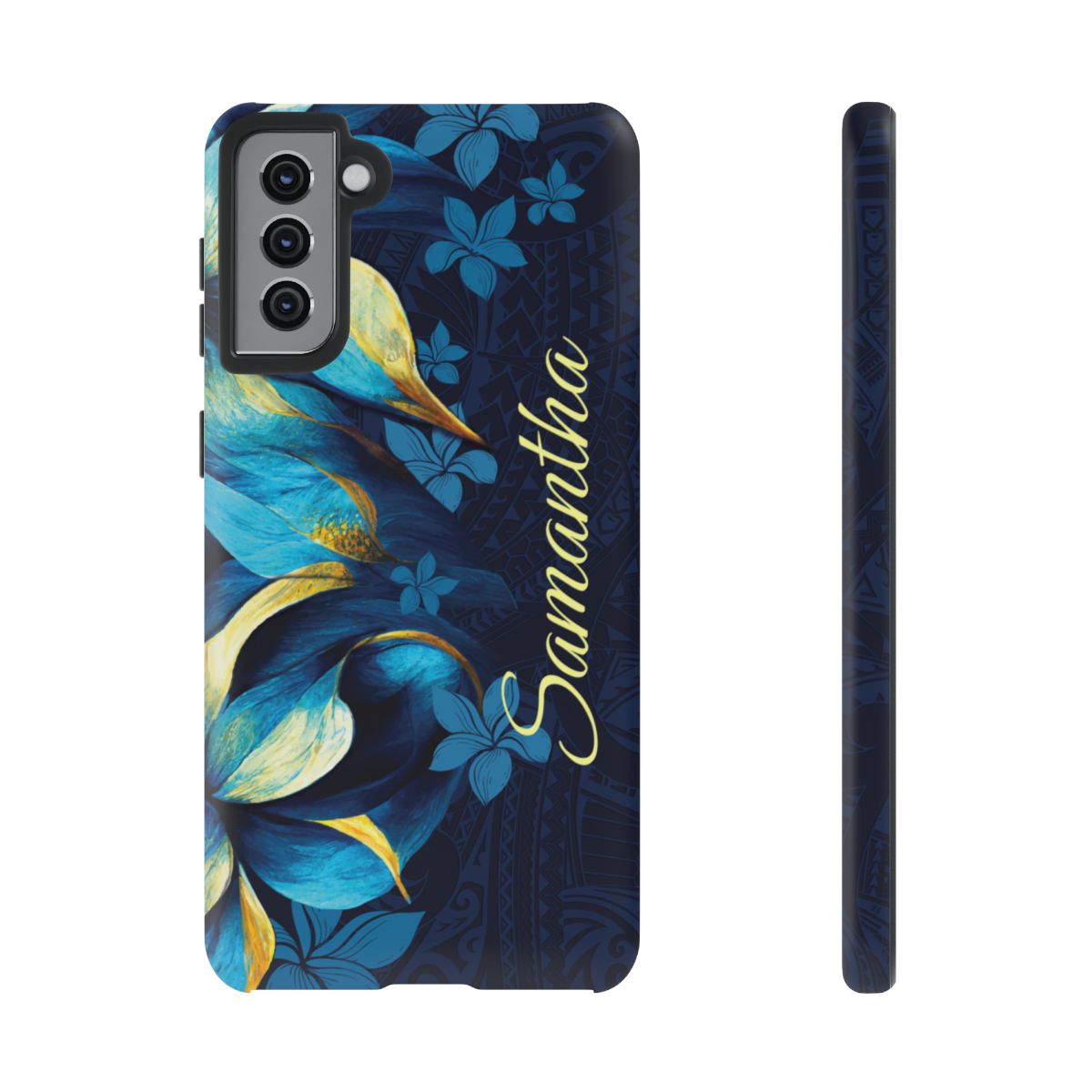 Pō Mahina Personalized Tough Case for Samsung Galaxy - Script Font Phone Case The Local Banyan Samsung Galaxy S21 Plus Matte