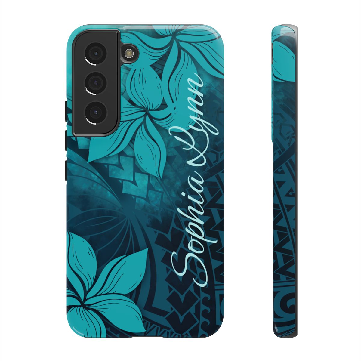 Moana Bloom Personalized Tough Case for Samsung Galaxy - Script Font Phone Case The Local Banyan Samsung Galaxy S22 Glossy