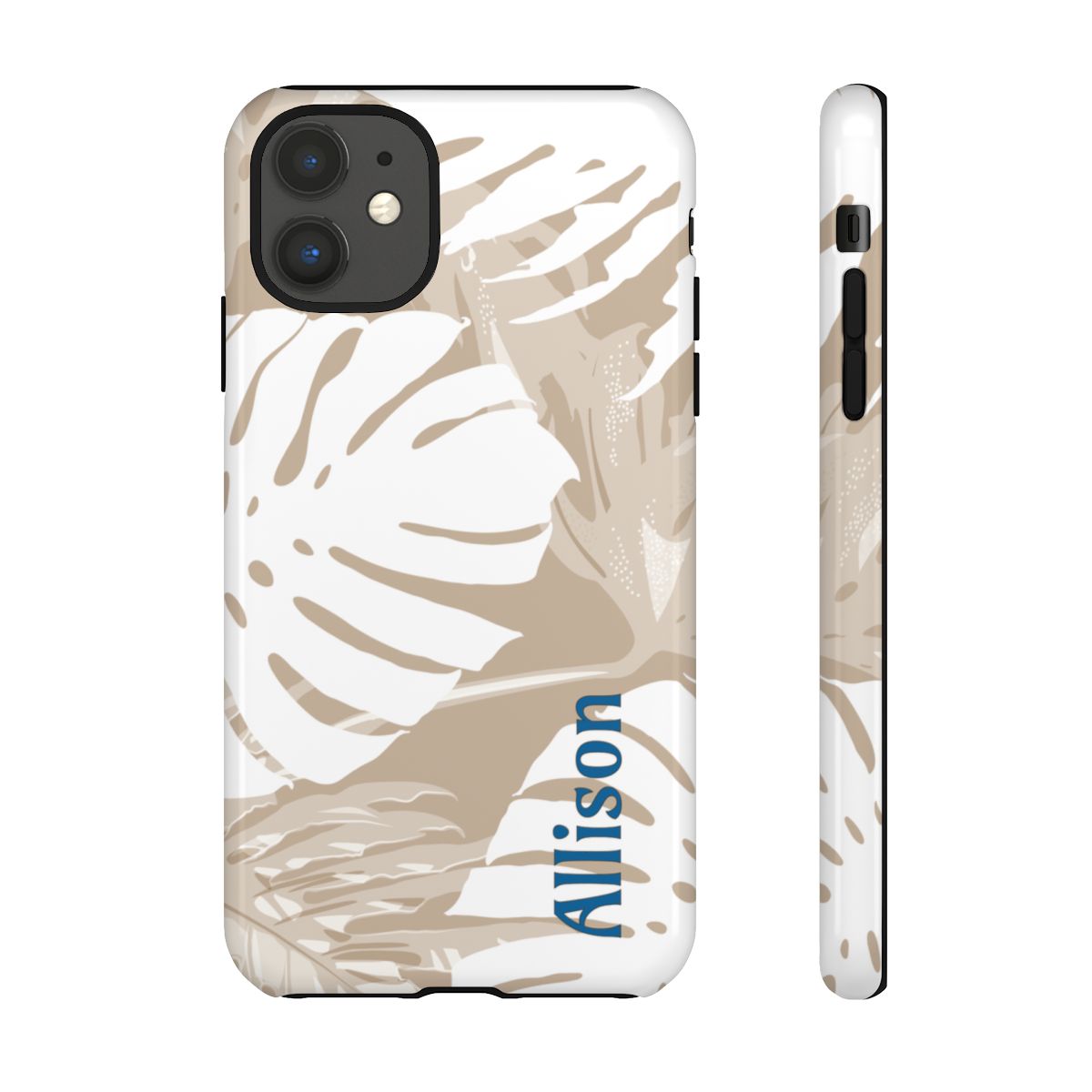 Exotic Monstera Personalized Tough Case for iPhone Phone Case The Local Banyan iPhone 11 Glossy