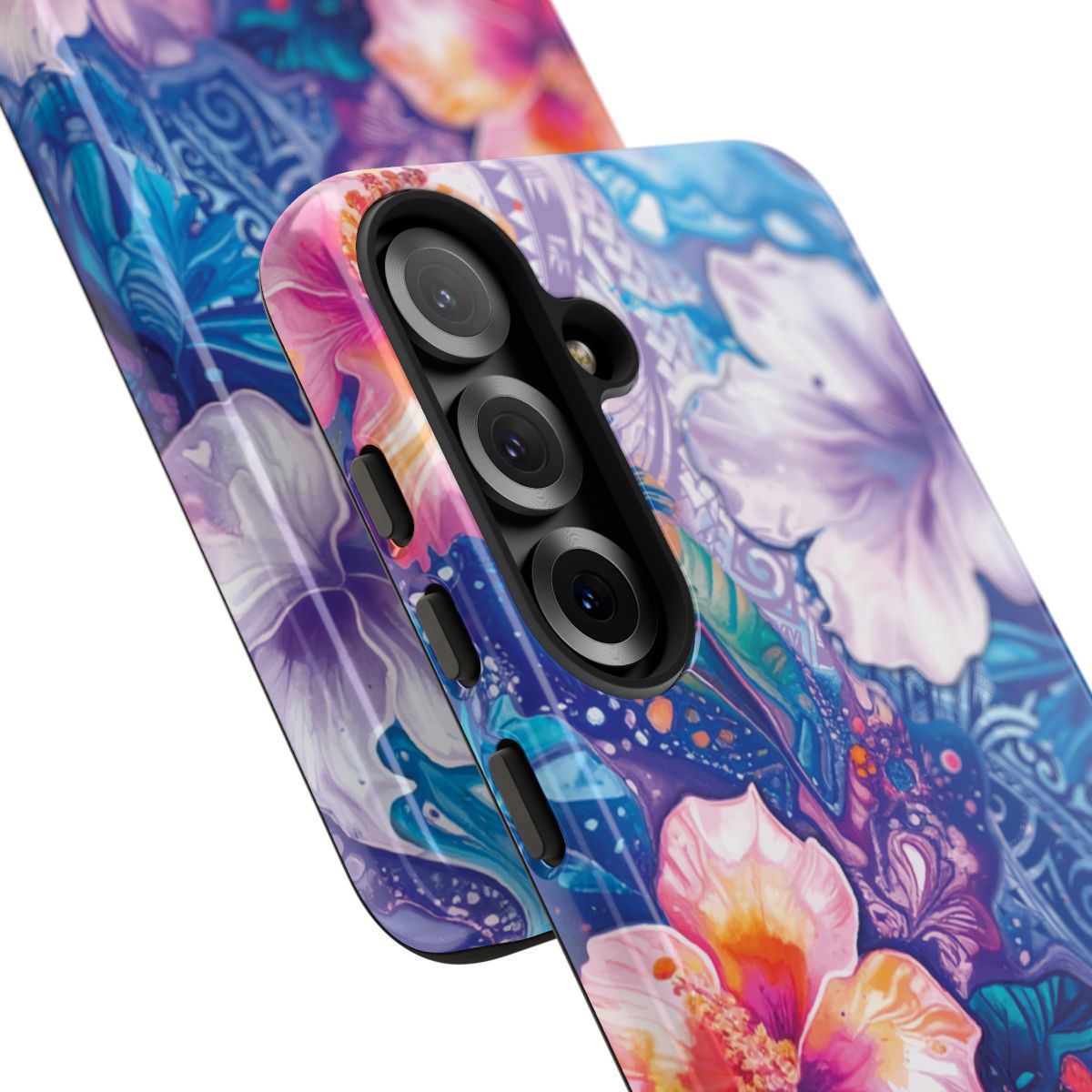 Aloha Wai Personalized Tough Samsung Galaxy Case Side View - Dual Layer Drop Protection Hawaiian Phone Case - The Local Banyan