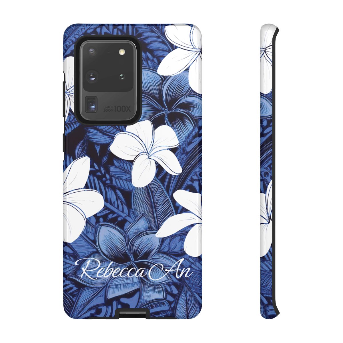 Eternal Blue Plumeria Personalized Tough Case for Samsung Galaxy Phone Case The Local Banyan Glossy Samsung Galaxy S20 Ultra