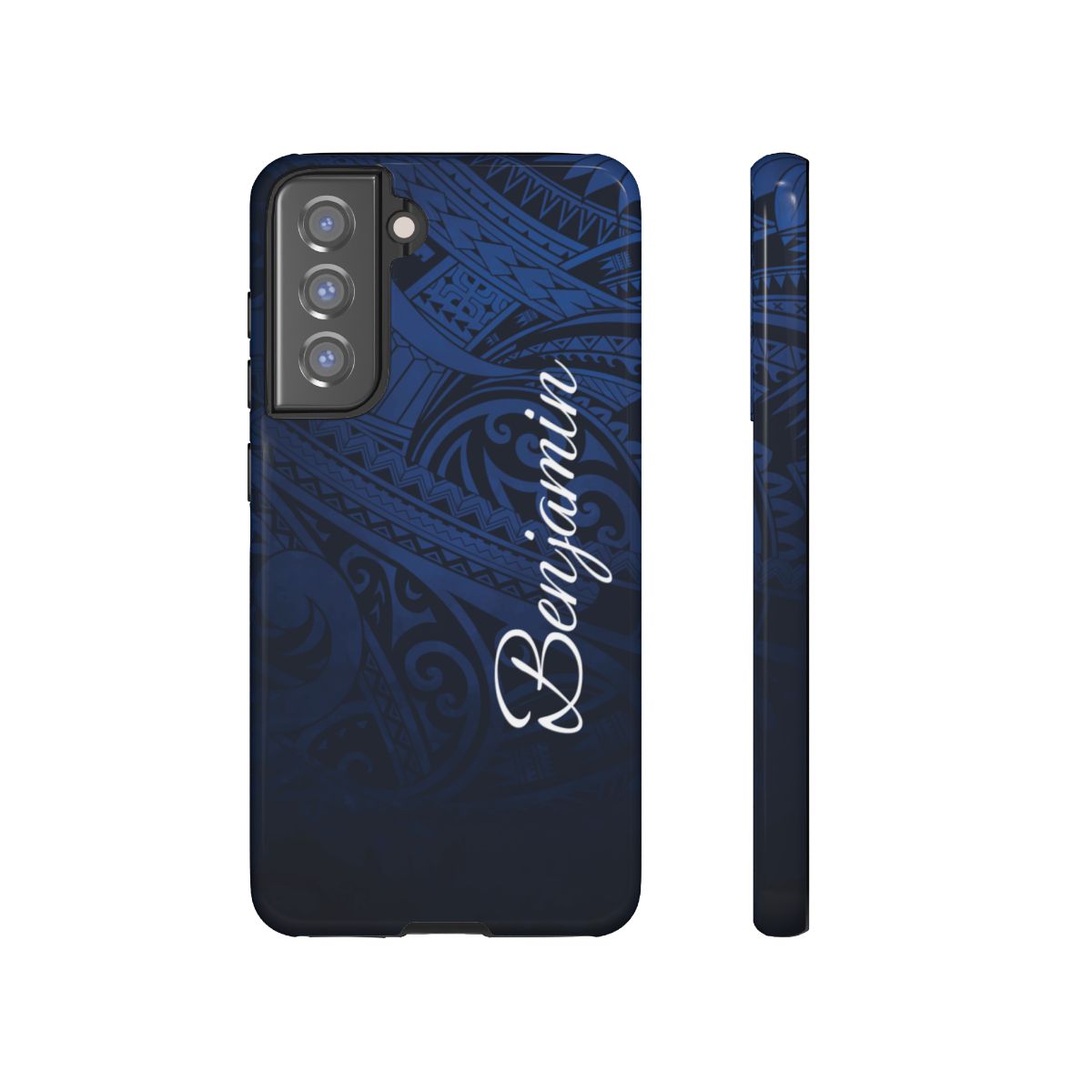 Midnight Essence Personalized Tough Case for Samsung Galaxy - Script Font Phone Case The Local Banyan Samsung Galaxy S21 FE Glossy