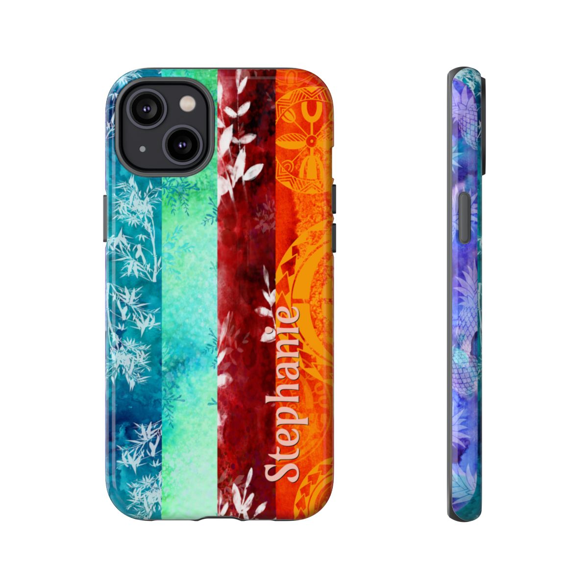 Island Vibes Personalized Tough Case for iPhone Phone Case The Local Banyan iPhone 14 Plus Glossy