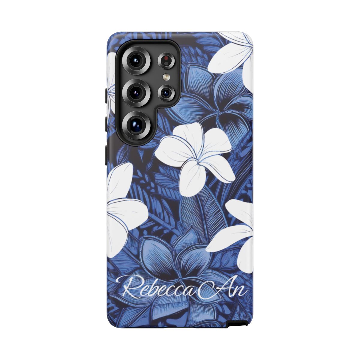 Eternal Blue Plumeria Personalized Tough Case for Samsung Galaxy Phone Case The Local Banyan Matte Samsung Galaxy S25 Ultra