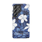 Eternal Blue Plumeria Personalized Tough Case for Samsung Galaxy Phone Case The Local Banyan Matte Samsung Galaxy S25 Ultra