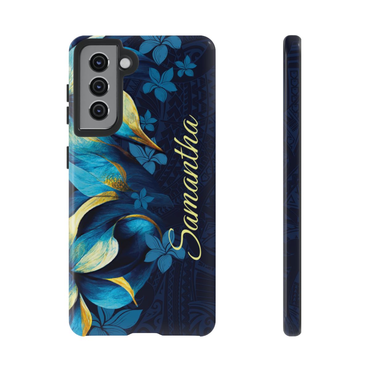 Pō Mahina Personalized Tough Case for Samsung Galaxy - Script Font Phone Case The Local Banyan Samsung Galaxy S21 Glossy