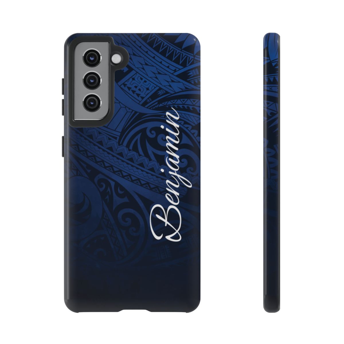 Midnight Essence Personalized Tough Case for Samsung Galaxy - Script Font Phone Case The Local Banyan Samsung Galaxy S21 Glossy