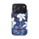 Eternal Blue Plumeria Personalized Tough Case for iPhone Phone Case The Local Banyan