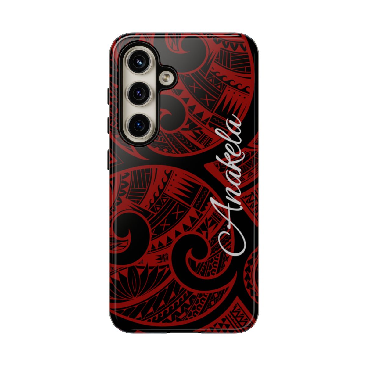 Island Tribal Personalized Tough Case for Samsung Galaxy - Script Font Phone Case The Local Banyan Samsung Galaxy S24 Glossy