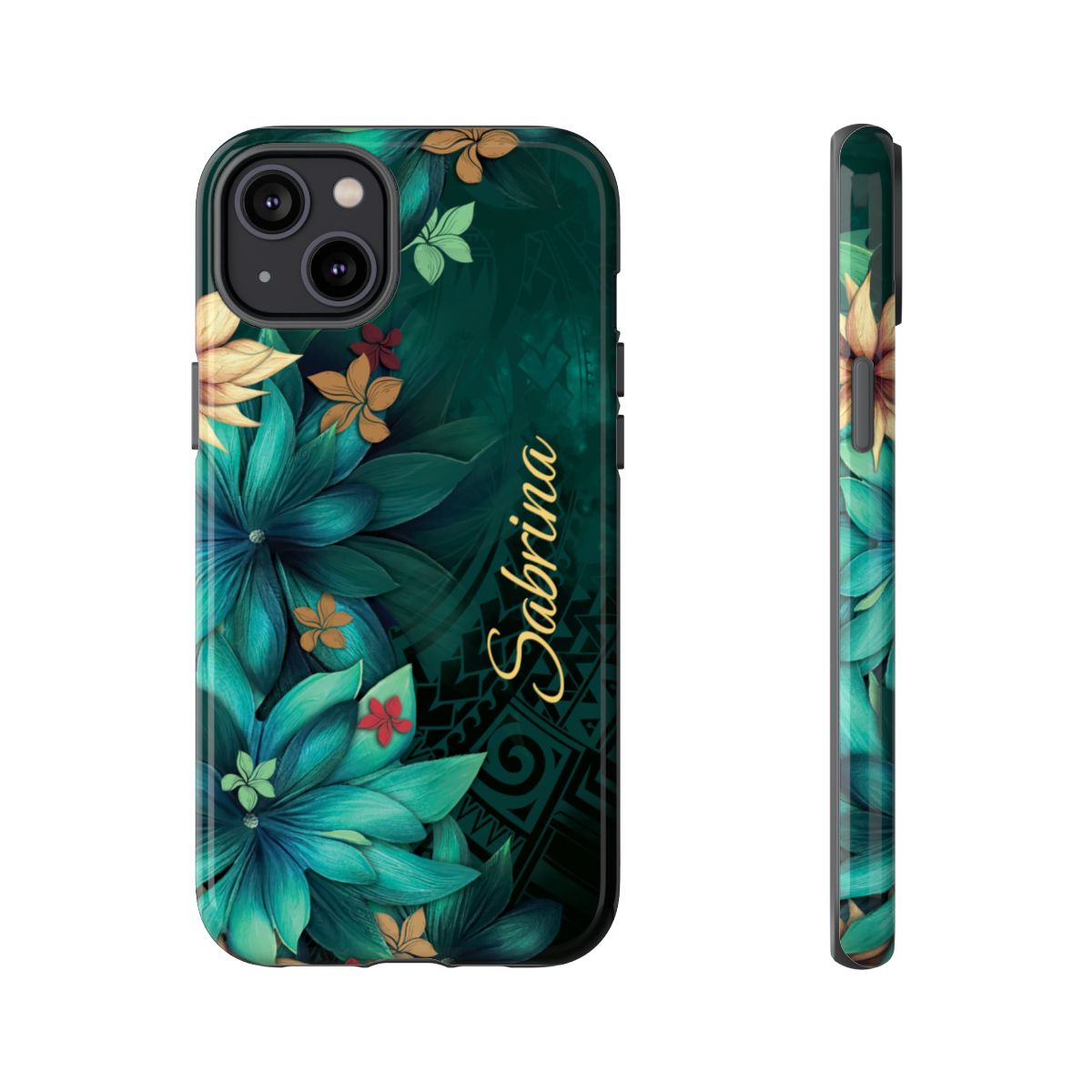 Aloha Whispers Personalized Tough Case for iPhone Phone Case The Local Banyan iPhone 14 Plus Glossy