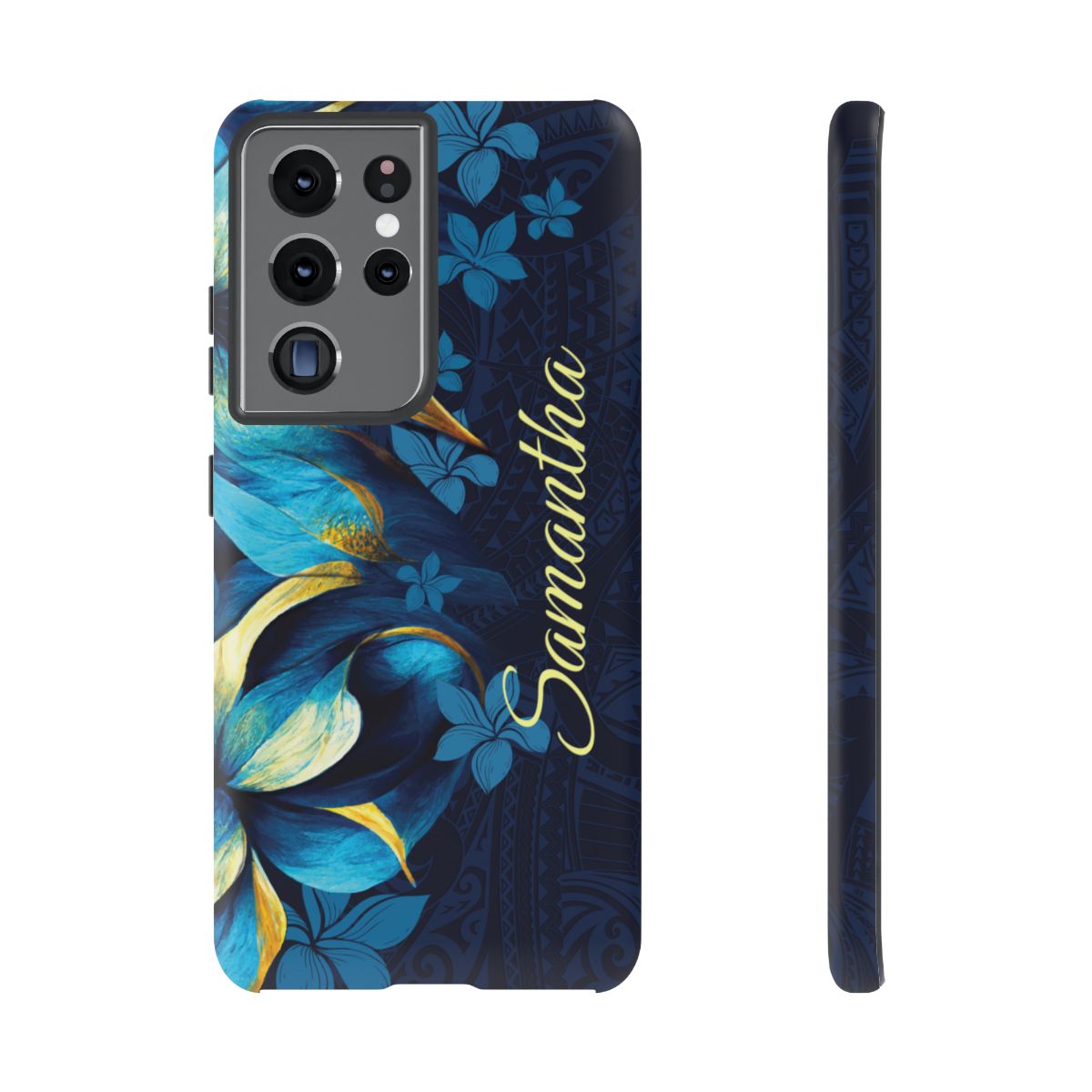 Pō Mahina Personalized Tough Case for Samsung Galaxy - Script Font Phone Case The Local Banyan Samsung Galaxy S21 Ultra Matte