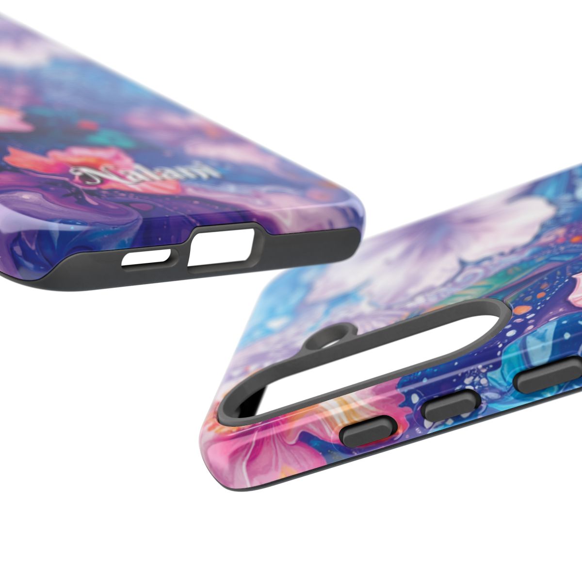 Aloha Wai Personalized Tough Samsung Galaxy Case Side View - Dual Layer Drop Protection Hawaiian Phone Case - The Local Banyan