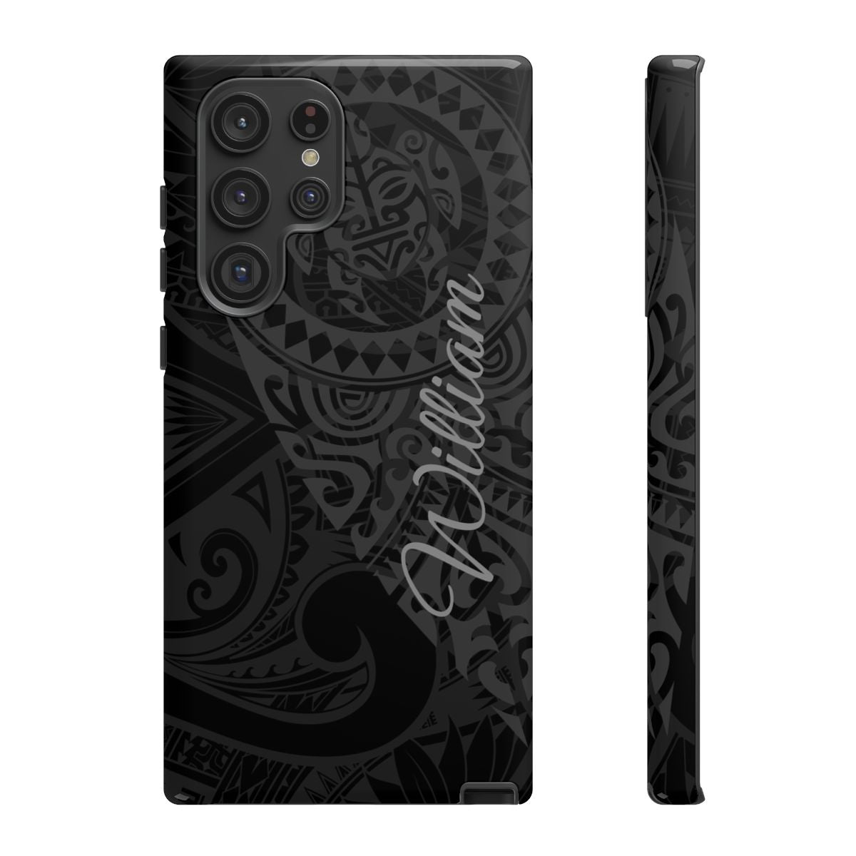 Tribal Guardian Personalized Tough Case for Samsung Galaxy - Script Font Phone Case The Local Banyan Samsung Galaxy S22 Ultra Glossy