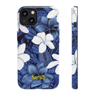 Eternal Blue Plumeria Personalized Tough Case for iPhone Phone Case The Local Banyan
