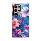 Aloha Wai Personalized Tough Samsung Galaxy Case Side View - Dual Layer Drop Protection Hawaiian Phone Case - The Local Banyan