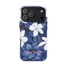 Eternal Blue Plumeria Personalized Tough Case for iPhone Phone Case The Local Banyan