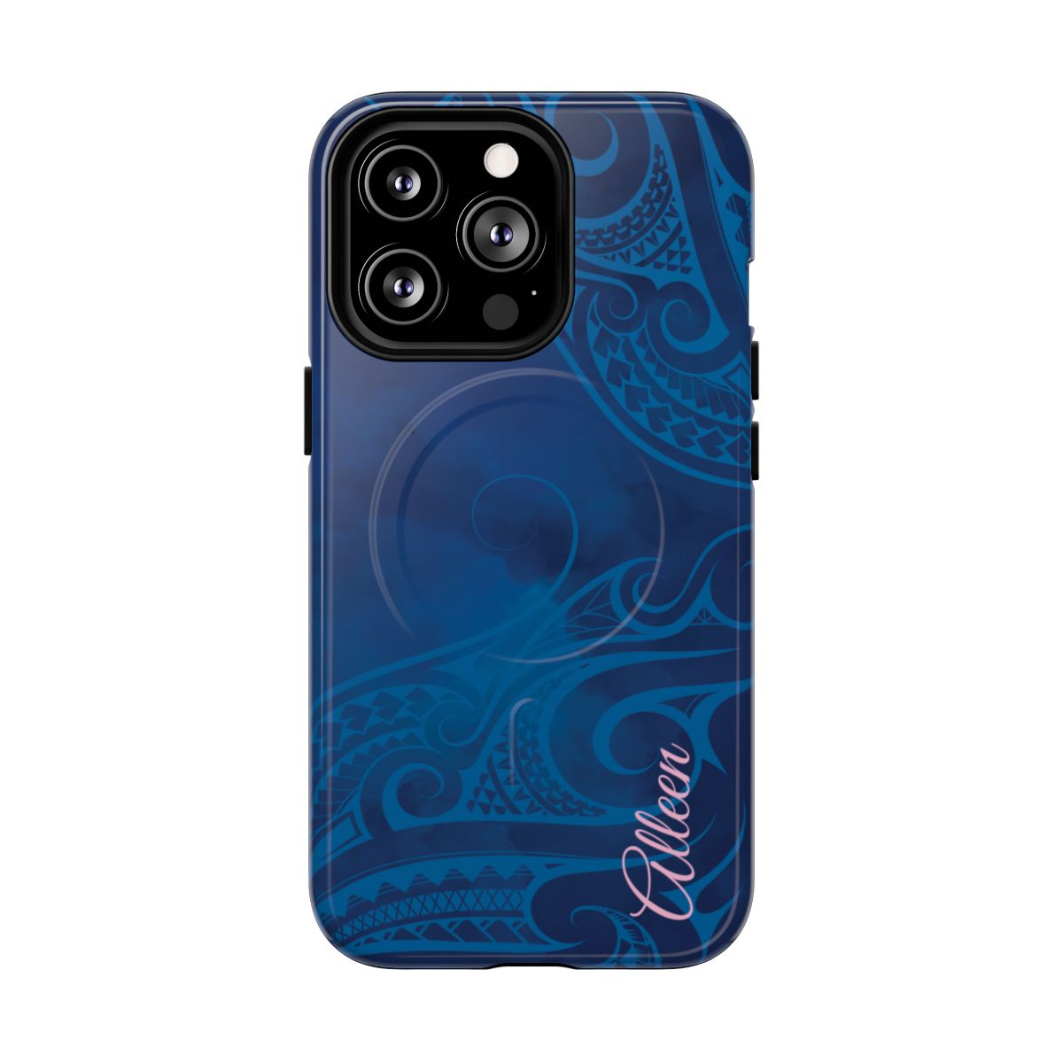 Kai Legacy Personalized MagSafe iPhone Case Side View - Dual Layer Drop Protection Hawaiian Phone Case - The Local Banyan
