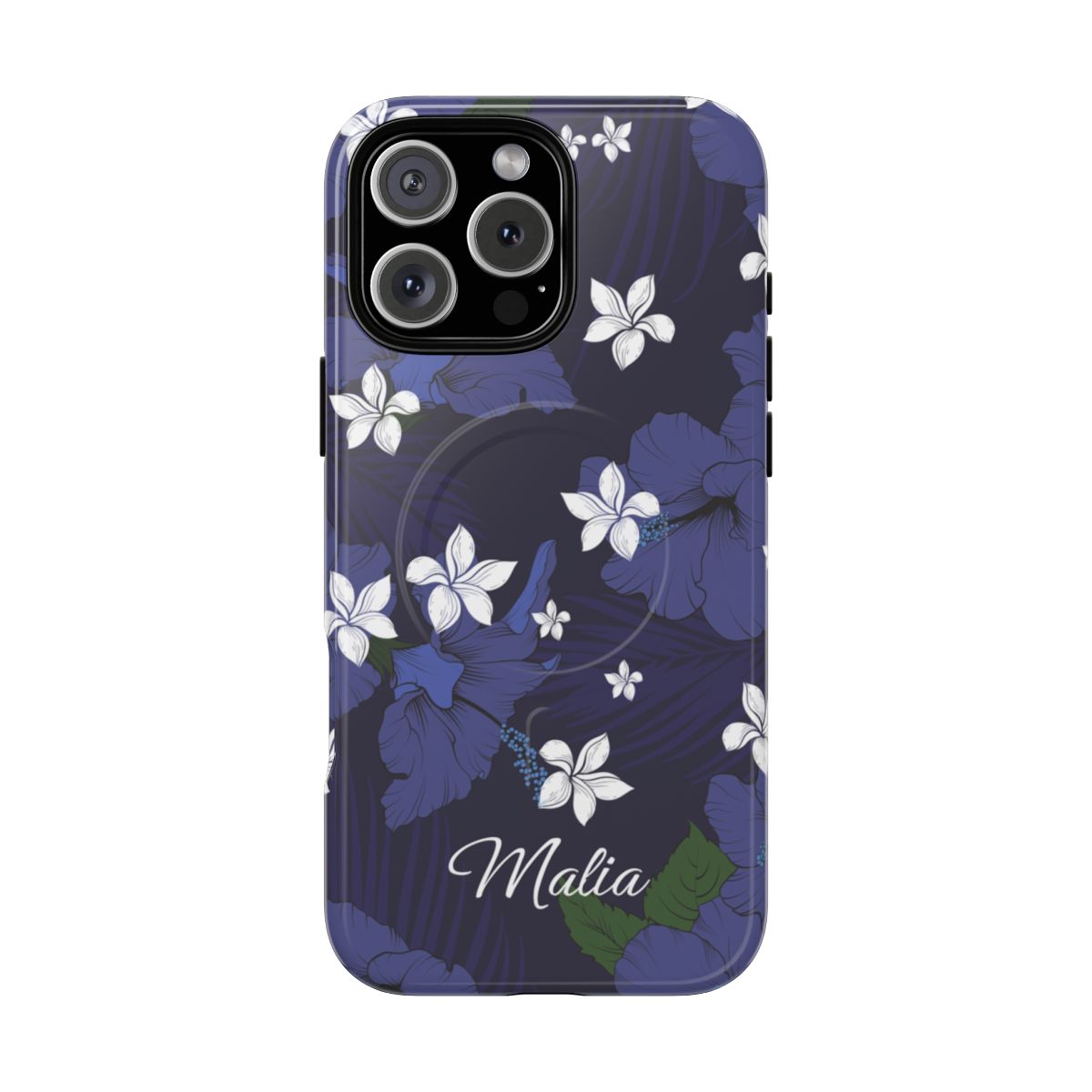 Vintage Blue Personalized Magnetic Case for iPhone Phone Case The Local Banyan iPhone 16 Pro Max Glossy