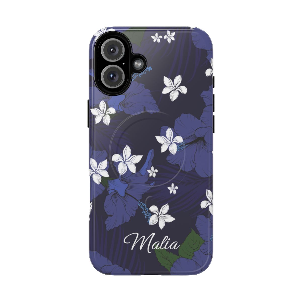 Vintage Blue Personalized Magnetic Case for iPhone Phone Case The Local Banyan iPhone 16 Plus Glossy