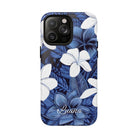 Eternal Blue Plumeria Personalized Magnetic Case for iPhone Phone Case The Local Banyan iPhone 14 Pro Max Glossy