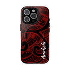 Island Tribal Personalized MagSafe iPhone Case Side View - Dual Layer Drop Protection Hawaiian Phone Case - The Local Banyan