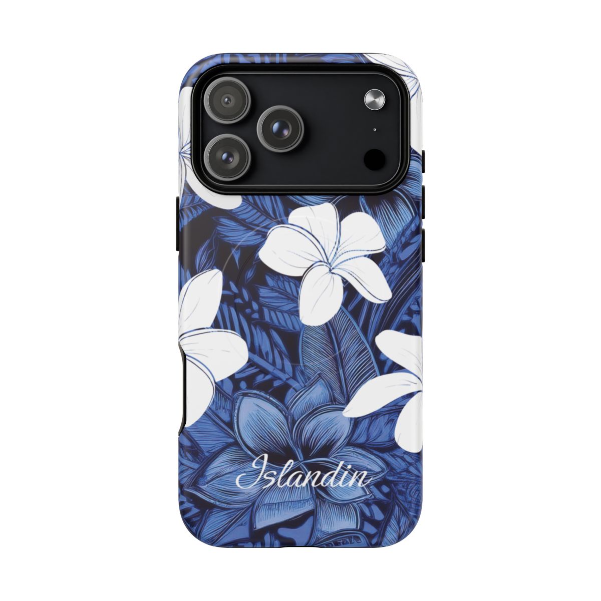 Eternal Blue Plumeria Personalized Magnetic Case for iPhone Phone Case The Local Banyan iPhone 17 Pro Max Matte