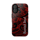 Island Tribal Personalized MagSafe iPhone Case iPhone 17 Glossy - Hawaiian Crimson Red Polynesian Tribal Design - The Local Banyan