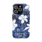 Eternal Blue Plumeria Personalized Magnetic Case for iPhone Phone Case The Local Banyan iPhone 16 Pro Matte
