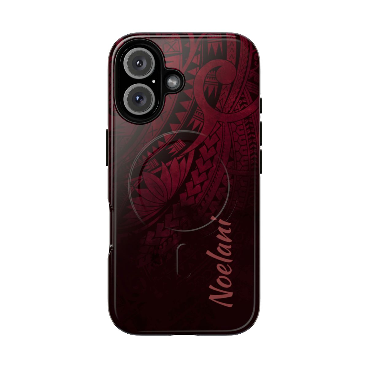 Eternal Ember Personalized MagSafe iPhone Case iPhone 16 Glossy - Hawaiian Red Tribal Polynesian Design - The Local Banyan