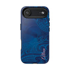 Kai Legacy Personalized MagSafe iPhone Case Detail View - Hawaiian Ocean Blue Polynesian Tribal Design Close Up - The Local Banyan