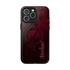 Eternal Ember Personalized MagSafe iPhone Case Detail View - Hawaiian Red Tribal Polynesian Design Close Up - The Local Banyan
