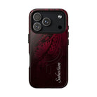 Eternal Ember Personalized MagSafe iPhone Case Detail View - Hawaiian Red Tribal Polynesian Design Close Up - The Local Banyan