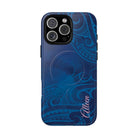 Kai Legacy Personalized MagSafe iPhone Case Detail View - Hawaiian Ocean Blue Polynesian Tribal Design Close Up - The Local Banyan