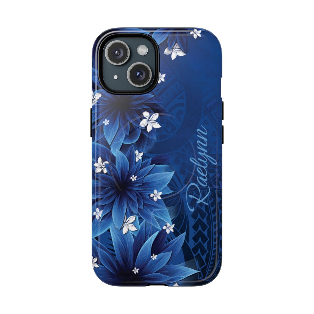 Hoku Pua Personalized Magnetic Tough for iPhone Phone Case The Local Banyan iPhone 15 Glossy